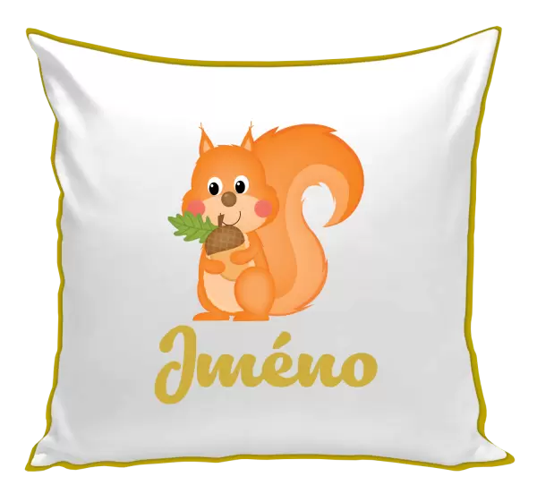 Polštář Veverka se jménem