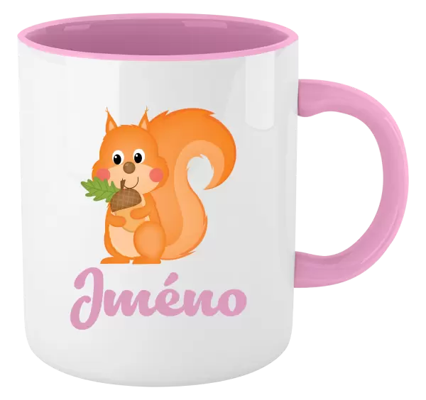 Hrnek Veverka se jménem