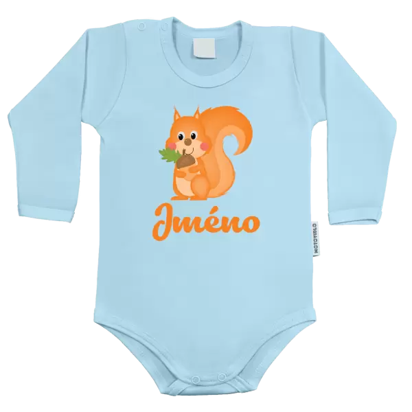 Dětské body Veverka se jménem