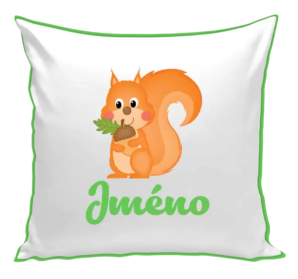 Polštář Veverka se jménem