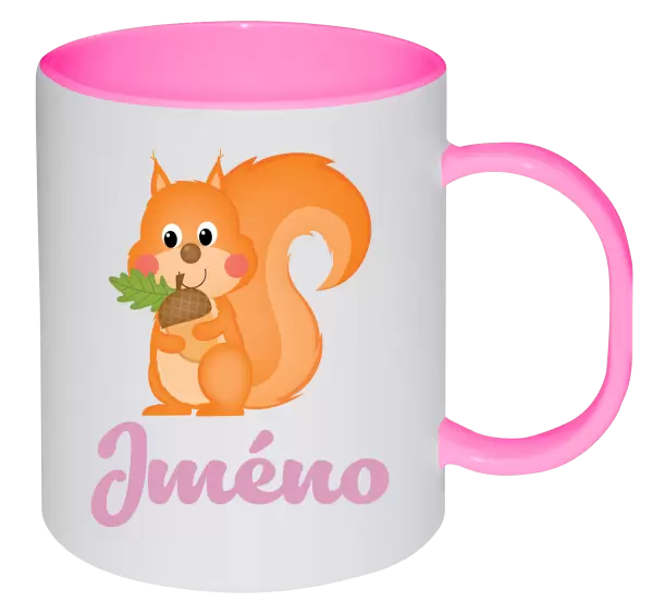 Plastový hrnek Veverka se jménem