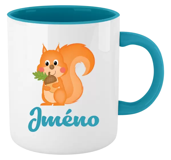 Hrnek Veverka se jménem