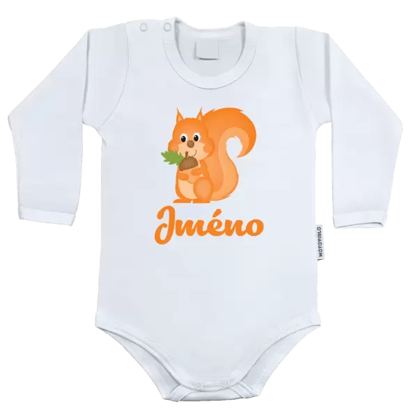 Dětské body Veverka se jménem