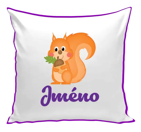 Polštář Veverka se jménem
