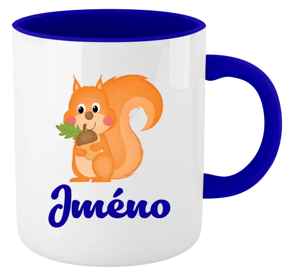 Hrnek Veverka se jménem