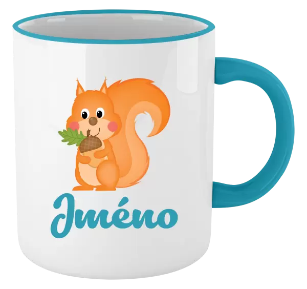 Hrnek Veverka se jménem