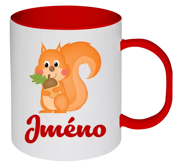 Plastový hrnek Veverka se jménem