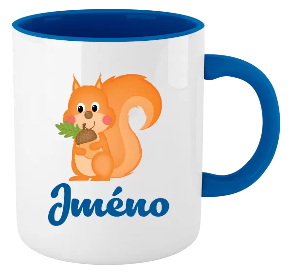 Hrnek Veverka se jménem