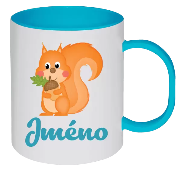 Plastový hrnek Veverka se jménem