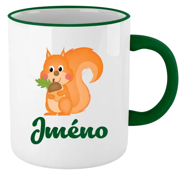 Hrnek Veverka se jménem