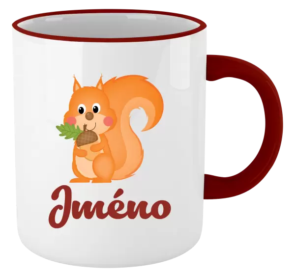 Hrnek Veverka se jménem