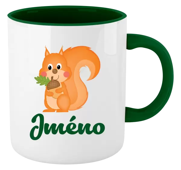 Hrnek Veverka se jménem