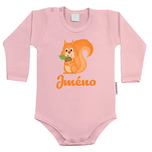 Dětské body Veverka se jménem