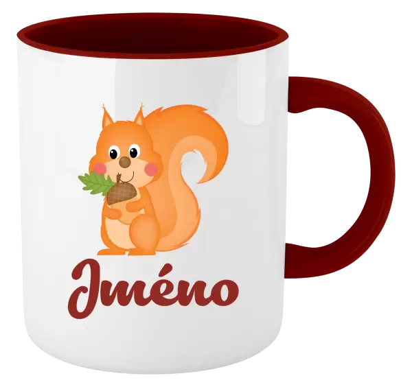 Hrnek Veverka se jménem