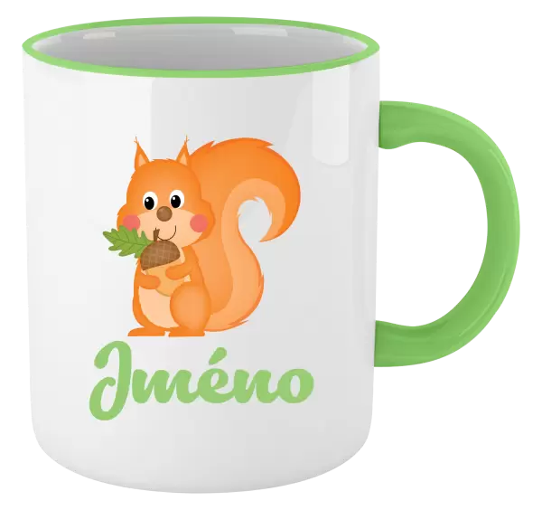 Hrnek Veverka se jménem