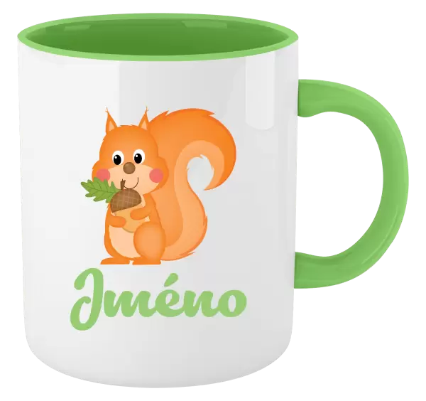 Hrnek Veverka se jménem