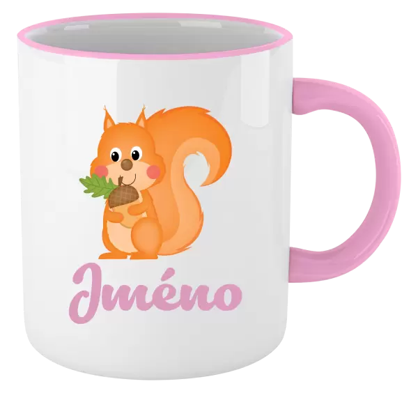 Hrnek Veverka se jménem