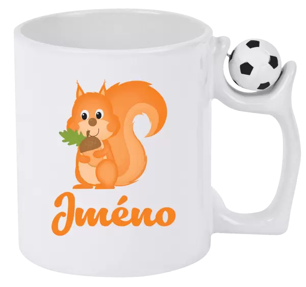 Hrnek Veverka se jménem