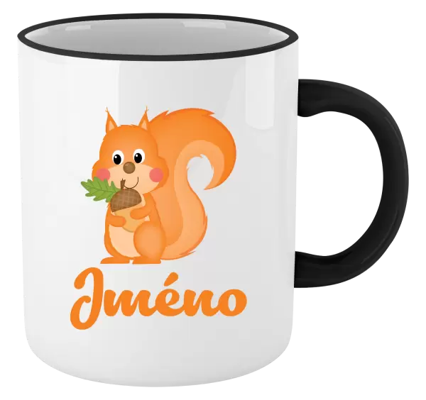 Hrnek Veverka se jménem