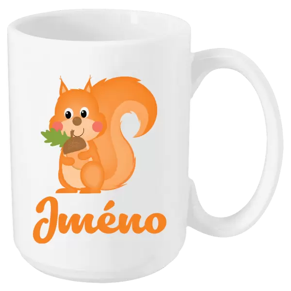 Hrnek Veverka se jménem