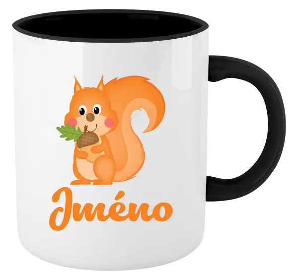 Hrnek Veverka se jménem