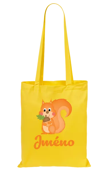 Látková taška Veverka se jménem