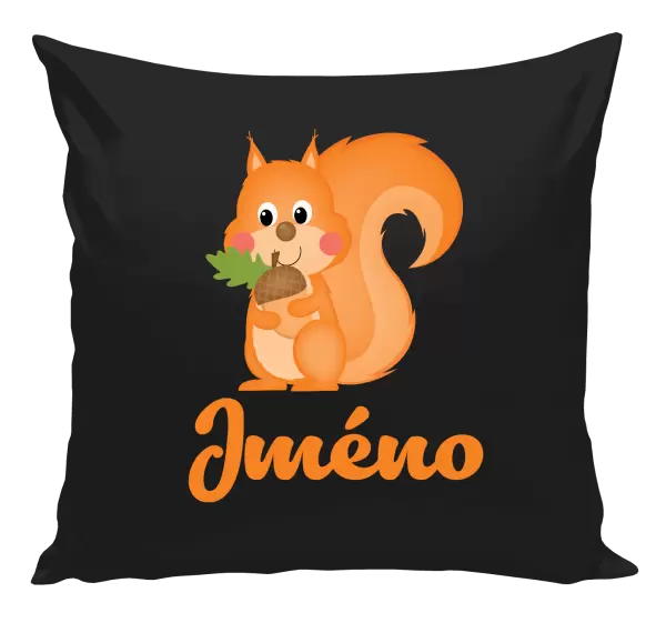 Polštář Veverka se jménem