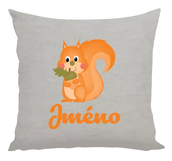 Polštář Veverka se jménem