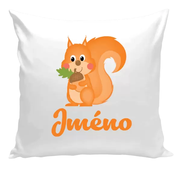 Polštář Veverka se jménem