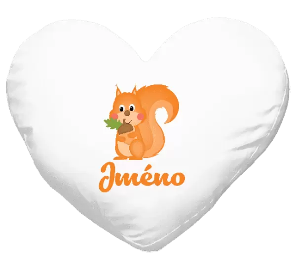 Polštář Veverka se jménem
