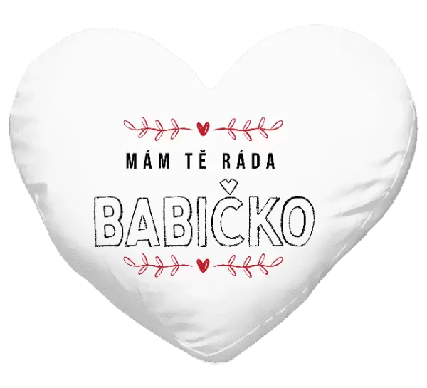 Polštář Mám tě ráda babičko