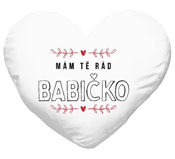 Polštář Mám tě rád babičko