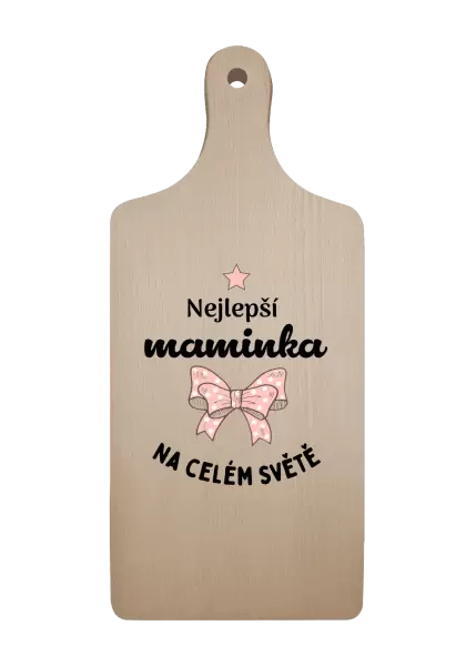 Prkénko Nejlepší maminka na celém světě - mašlička