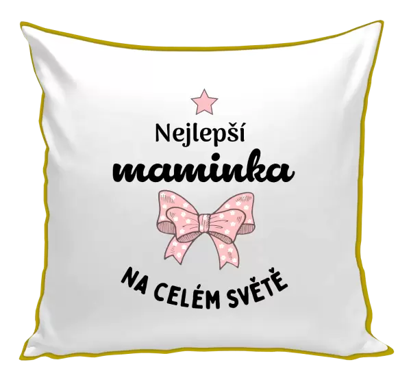 Polštář Nejlepší maminka na celém světě - mašlička