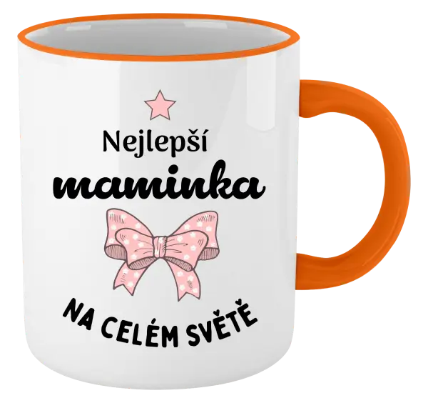 Hrnek Nejlepší maminka na celém světě - mašlička