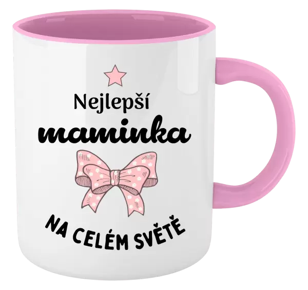 Hrnek Nejlepší maminka na celém světě - mašlička