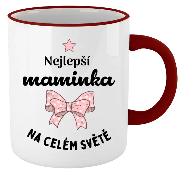 Hrnek Nejlepší maminka na celém světě - mašlička