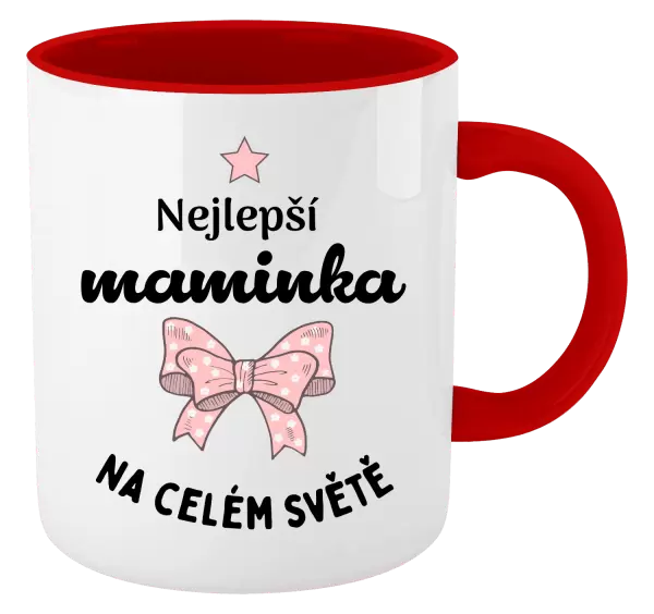 Hrnek Nejlepší maminka na celém světě - mašlička