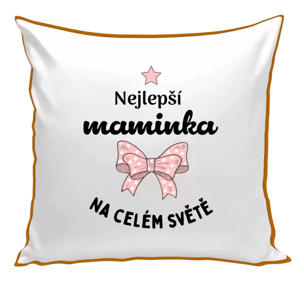 Polštář Nejlepší maminka na celém světě - mašlička
