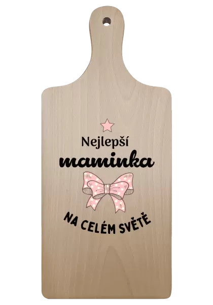 Prkénko Nejlepší maminka na celém světě - mašlička