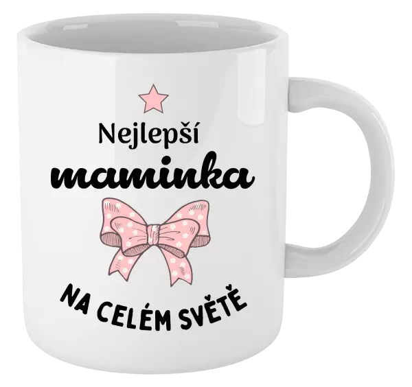 Hrnek Nejlepší maminka na celém světě - mašlička