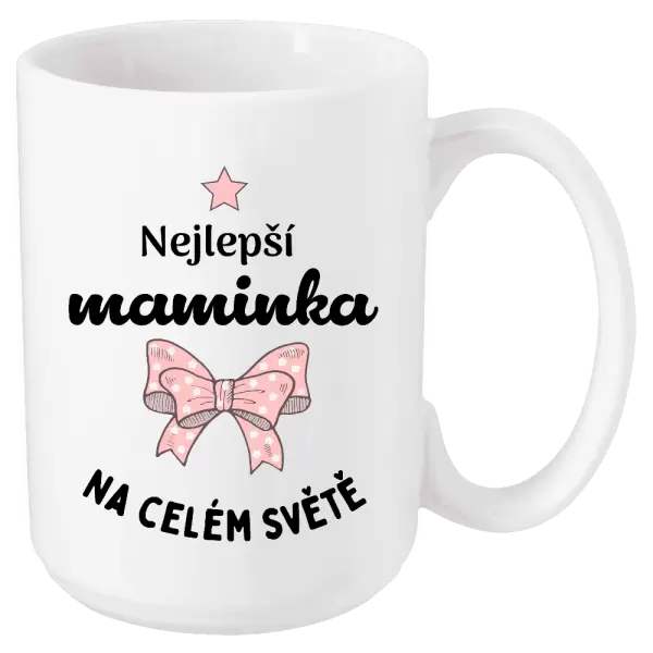 Hrnek Nejlepší maminka na celém světě - mašlička