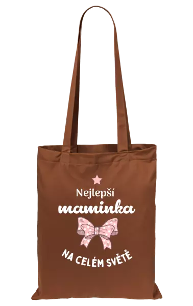 Látková taška Nejlepší maminka na celém světě - mašlička