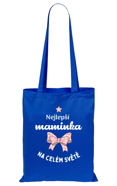 Látková taška Nejlepší maminka na celém světě - mašlička