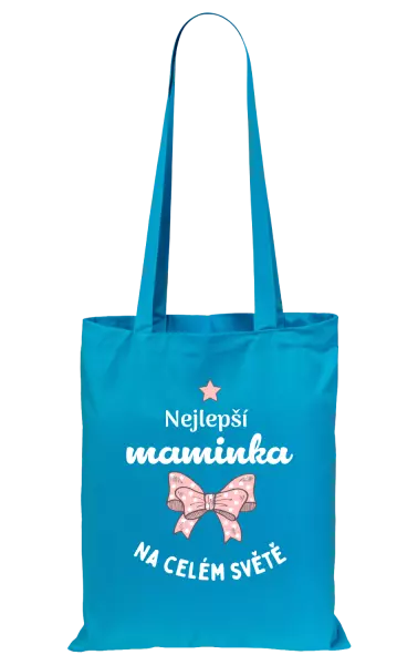 Látková taška Nejlepší maminka na celém světě - mašlička
