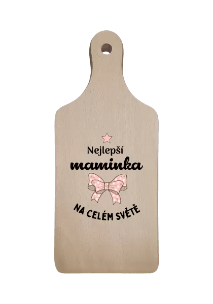 Prkénko Nejlepší maminka na celém světě - mašlička