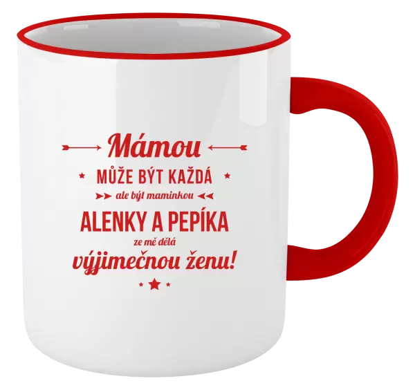 Hrnek Mámou může být každá se jmény