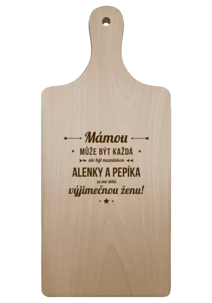 Prkénko Mámou může být každá se jmény