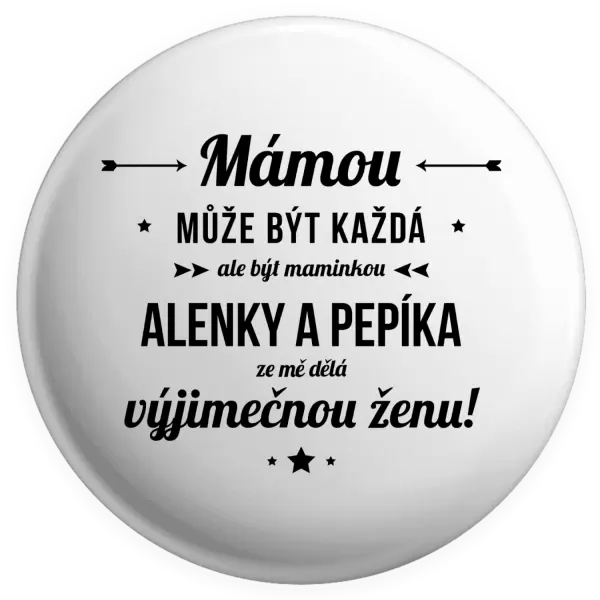 Placka Mámou může být každá se jmény
