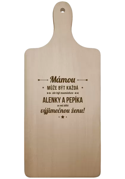 Prkénko Mámou může být každá se jmény